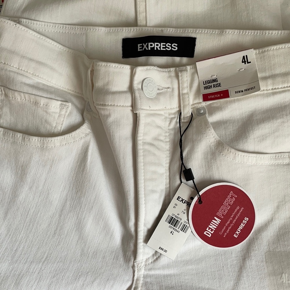 NWT Express White Jean Leggings